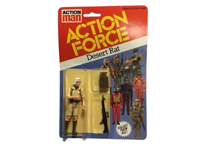 Lot 77 - Palitoy Series 1 Action Man Action Force Desert Rat, on punched card with blister pack B1099 (1)