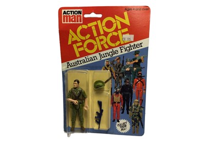 Lot 78 - Palitoy Series 1 Action Man Action Force Australian Jungle Fighter, on punched card with blister pack B1100 (1)