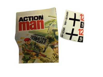 Lot 85 - Palitoy Action Man German Arrmoured Car with revolving turret & opening hatches, boxed with internal packaging & Poster (1)