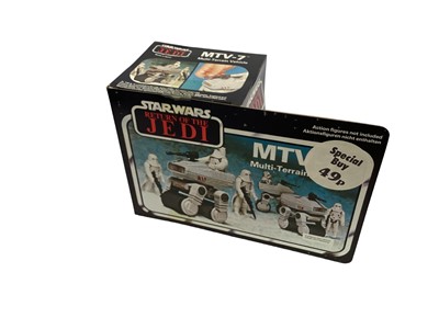 Lot 148 - Micro Meccano Star Wars Bi logo Return of the Jedi MTV-7 Multi-Terrain Vechicle, box sellotaped (2)