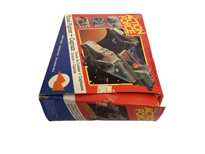 Lot 89 - Palitoy Action Man Action Force Traid Fighter & Captain, boxed (sellotape damage), plus loose terrain space vehicle (2)