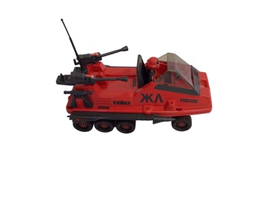 Lot 89 - Palitoy Action Man Action Force Traid Fighter & Captain, boxed (sellotape damage), plus loose terrain space vehicle (2)