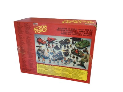 Lot 90 - Palitoy Action Man Action Force SAS Panther & Stalker (rip to top of box), Z Force Rapid Fire Motorcycle & Quarrel and Silent Attack canoeist, all boxed (3)