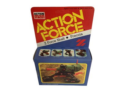 Lot 91 - Palitoy Action Man Action Force Z Force Defence Systems including Dart, Lance & Shaft, all boxed (3)