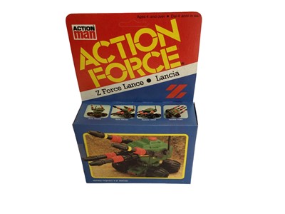 Lot 91 - Palitoy Action Man Action Force Z Force Defence Systems including Dart, Lance & Shaft, all boxed (3)