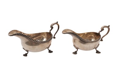 Lot 583 - Two Georgian style silver sauce boats