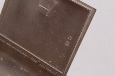 Lot 581 - 1940s Cartier ladies' Art Deco combined silver cigarette case and compact in original leather covered case