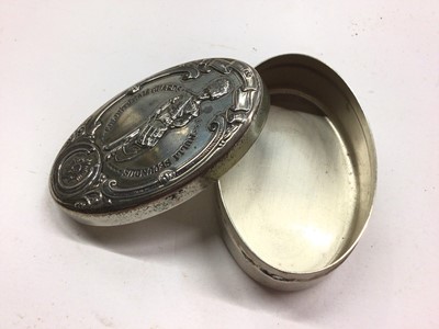 Lot 1106 - Contemporary silver Coldstream Guards pill box