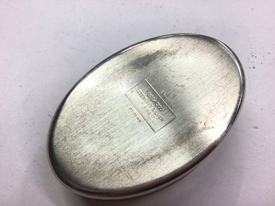 Lot 1106 - Contemporary silver Coldstream Guards pill box