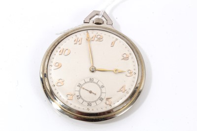 Lot 892 - Art Deco 18K white gold dress pocket watch