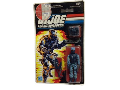 Lot 212 - Hasbro c1989 GI Joe The Action Force Shockwave 3 3/4" action figure, on punched card with blister pack No.6509 (1)