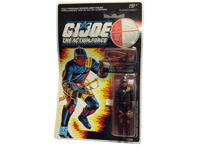 Lot 213 - Hasbro c1989 GI Joe The Action Force Iron Grenadier 3 3/4" action figure, on punched card with blister pack No.6506 (1)