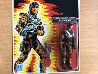 Lot 214 - Hasbro c1989 GI Joe The Action Force Blocker 3 3/4" action figure, on punched card with blister pack No.6502 (1)