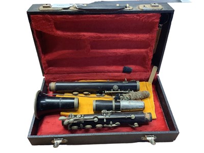 Lot 2207 - Early 20th century French clarinet in case