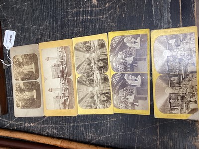 Lot 2437 - Collection of stereo viewing cards and viewer