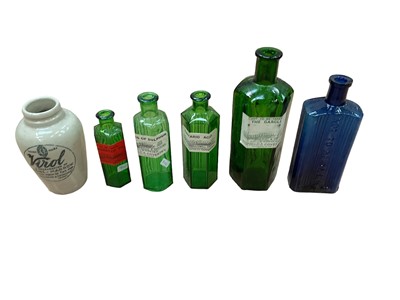 Lot 2408 - Two boxes an extensive collection of mainly pharmacy bottles