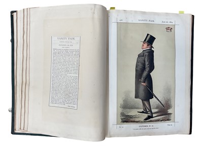 Lot 1429 - Three volumes of leather bound vanity fair spy prints