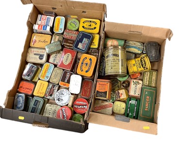 Lot 2651 - Four boxes of vintage tins and advertising, tobacco and others