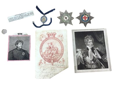 Lot 103 - The Most Noble Order of The Garter, rare George III ticket for the installation (of a Knight) in the South Gallery of St. George's Chapel Windsor dated April 23rd 1805, printed with crowned St Geor...
