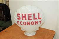 Lot 2958 - 1950s Shell Economy opaque moulded glass...