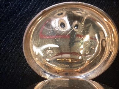 Lot 883 - Large 19th century 18ct gold 'Marine Decimal Chronograph' pocket watch with white enamel dial and centre seconds with stopwatch function, the movement signed L.W. Zimmerman and numbered 9/53830. Th...