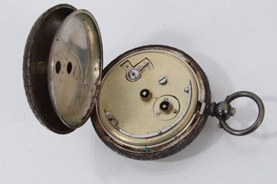 Lot 885 - Two Waltham pocket watches in gold plated cases, a Victorian silver pocket watch and a Swiss silver fob watch (4)