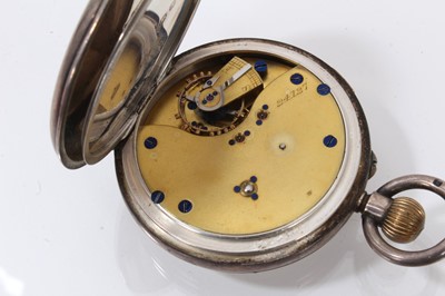 Lot 885 - Two Waltham pocket watches in gold plated cases, a Victorian silver pocket watch and a Swiss silver fob watch (4)