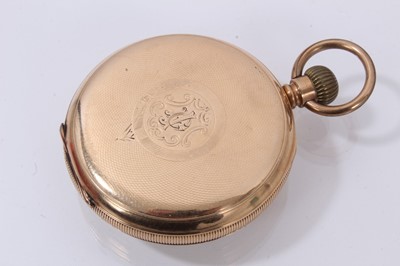 Lot 885 - Two Waltham pocket watches in gold plated cases, a Victorian silver pocket watch and a Swiss silver fob watch (4)
