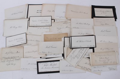 Lot 999 - Large collection of early 20th century visiting cards for the great and good of high society