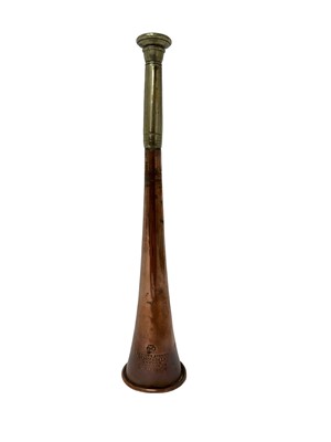 Lot 1249 - Swaine & Adeney copper hunting horn, 26.5cm