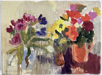 Lot 200 - Annelise Firth (b.1961) oil on canvas - ‘Spring Arrangement’, 46cm x 61cm, signed titled and dated 2023, unframed