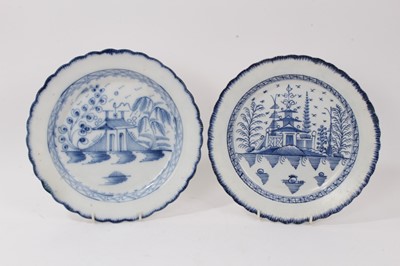 Lot 321 - Pair of pearlware plates of Chinese pattern (possibly Liverpool)