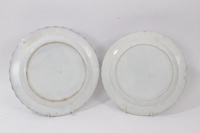 Lot 321 - Pair of pearlware plates of Chinese pattern (possibly Liverpool)