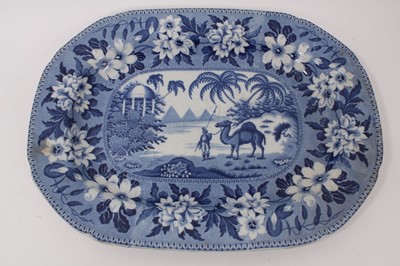 Lot 320 - 19th century blue and white platter