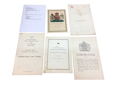 Lot 128 - The Marriage of H.R.H. Princess Alexandra of Kent to The Hon.Angus Ogilvy