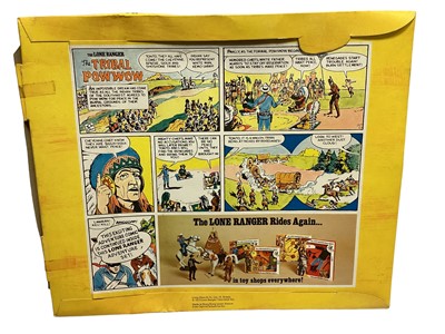 Lot 190 - Marx Toys The Lone Ranger Rides Again adventure accessory packs including The Hidden Silver Mine No.7422, The Red River Floodwaters No.7425, The Apache Buffalo Hunt No.7421, The Tribal Powwow No.74...