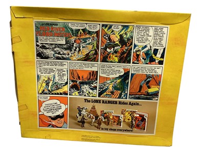 Lot 190 - Marx Toys The Lone Ranger Rides Again adventure accessory packs including The Hidden Silver Mine No.7422, The Red River Floodwaters No.7425, The Apache Buffalo Hunt No.7421, The Tribal Powwow No.74...