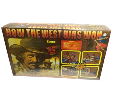 Lot 248 - Timpo How the West was Won action play set, with mounted & foot figures and accessories, sealed box (1)