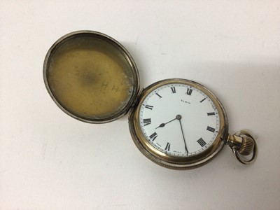 Lot 107 - Late Victorian gold plated Elgin pocket watch