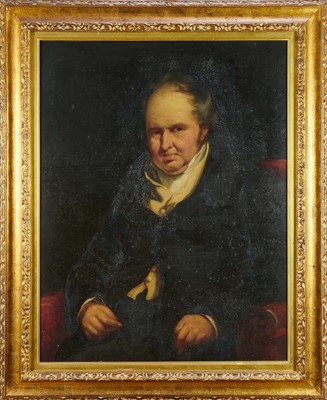 Lot 1330 - Manner of Thomas Lawrence (1769-1830) oil on canvas - Portrait of a Gentleman, Mr Stuart, 91cm x 71cm, in gilt frame