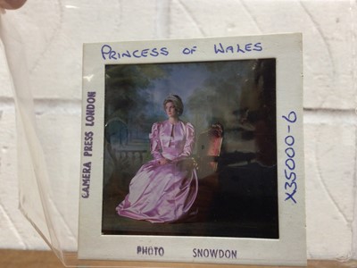 Lot 148 - Diana Princess of Wales and H.R.H. Prince Charles Prince of Wales (now H.M. King Charles III) collection of fine Lord Snowdon 1980s colour photograph transparency slides, including engagement portr...