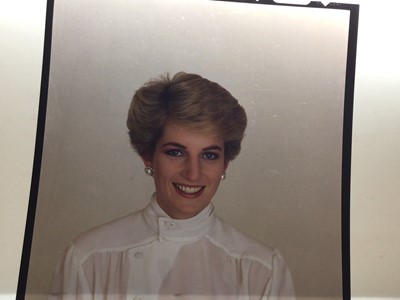 Lot 150 - Collection of six 1980s colour photograph transparencies of Princess Diana and H.R.H.Prince Charles Prince of Wales by Lord Snowdon and Terence Donovan including their engagement