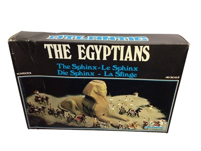 Lot 254 - Atlantic HO Scale The Egyptians The Sphinx No.1504 & The Romans War Machines No.1518 playsets, both boxed (2)