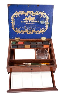 Lot 1098 - Mid Victorian paint box by Windsor and Newton