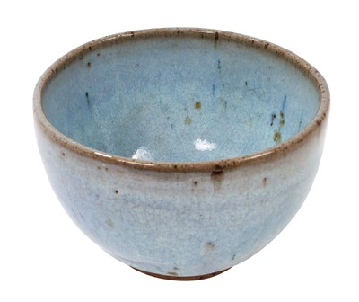 Lot 306 - Bernard Leach bowl with turquoise glaze. Provenance: By Decent from Amy and John Millar Watt, artists in the St Ives group and friends of Leach