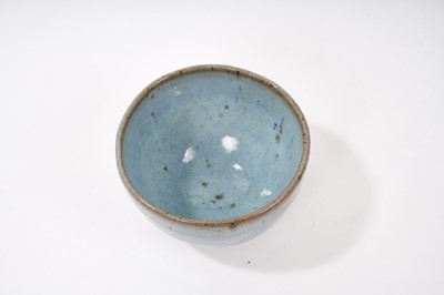 Lot 306 - Bernard Leach bowl with turquoise glaze. Provenance: By Decent from Amy and John Millar Watt, artists in the St Ives group and friends of Leach