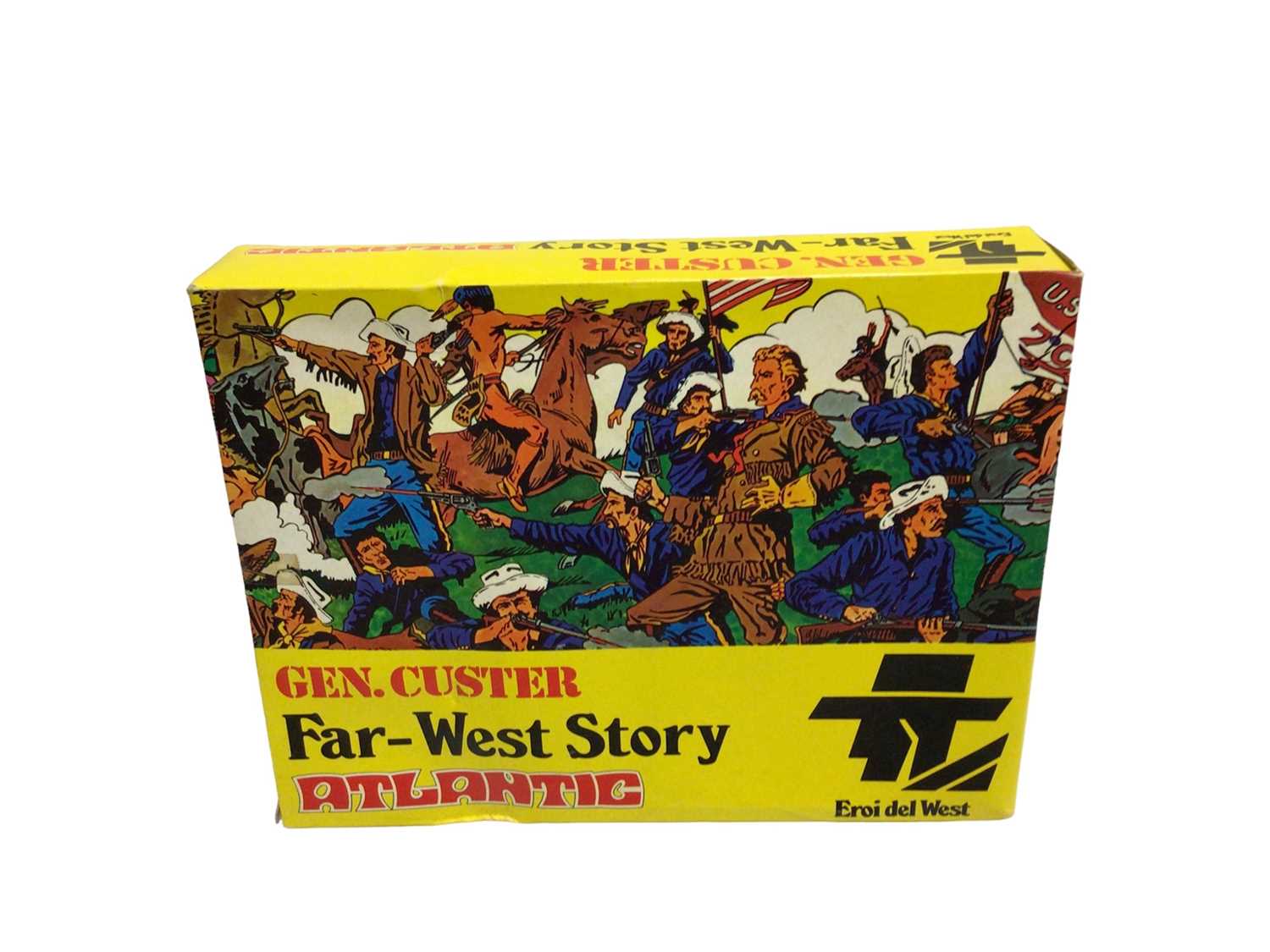 Lot 263 - Atlantic 1:32 Scale Far West Story General Custer No.1211, U.S Camp No.1207, Davy Crockett No.1205, Kit Carson No.1208, Outlaws & Sheriffs No.1214 (x2), Gold Rush No.1210 (x2) & Stampede (x11), all...