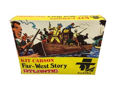 Lot 263 - Atlantic 1:32 Scale Far West Story General Custer No.1211, U.S Camp No.1207, Davy Crockett No.1205, Kit Carson No.1208, Outlaws & Sheriffs No.1214 (x2), Gold Rush No.1210 (x2) & Stampede (x11), all...