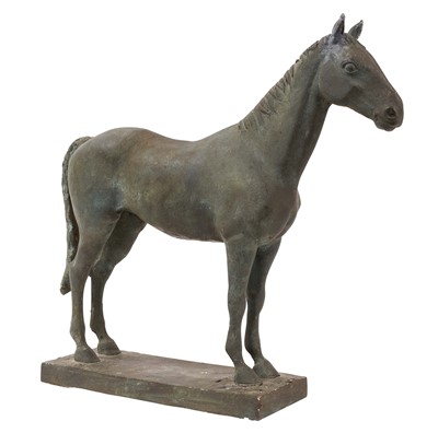 Lot 1103 - Eric Winters (1921-1968) plaster maquette - Standing horse, 36cm long