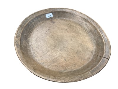 Lot 1117 - Large 19th century turned wood dairy bowl